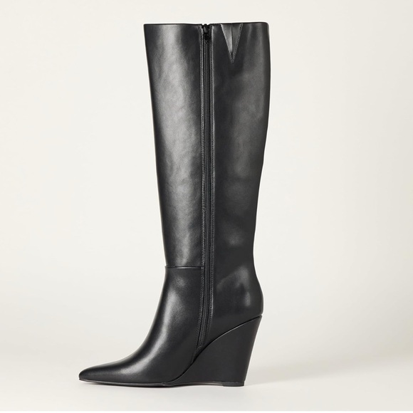 The Drop Women's Geralda Tall Wedge Boot Classic - Black - Picture 2 of 7